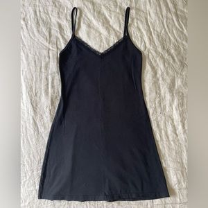 Like new Brandy Melville black mini dress with lace
